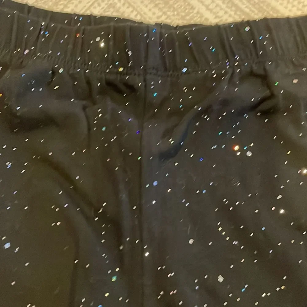 Gap Kids Girls Black with Sparkle Leggings